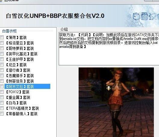 上古卷轴5：天际 白雪服装整合包v2.0 整合数量破百下载+安装说明