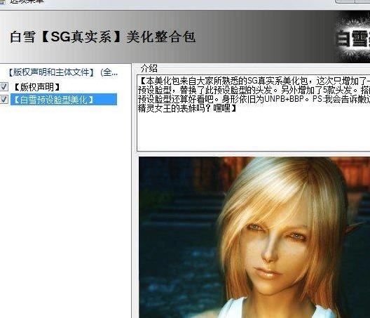 上古卷轴5：天际白雪SG真实系UNPB+BBP美化整合包下载