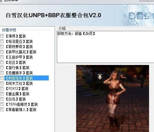 上古卷轴5：天际 白雪服装整合包v2.0 整合数量破百下载+安装说明