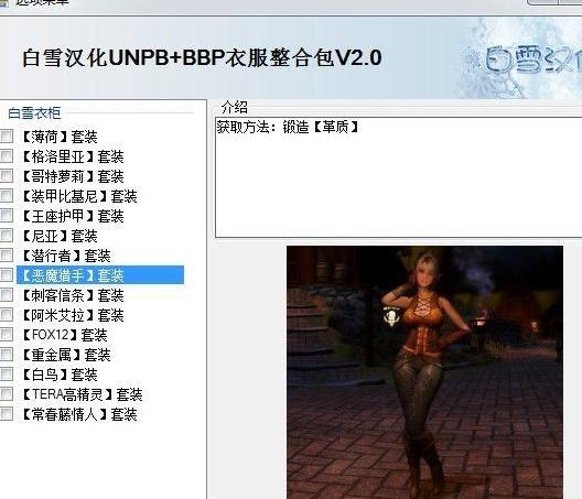 上古卷轴5：天际 白雪服装整合包v2.0 整合数量破百下载+安装说明