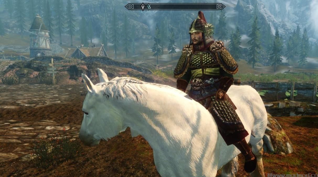 上古卷轴5：天际中国风白龙马坐骑下载