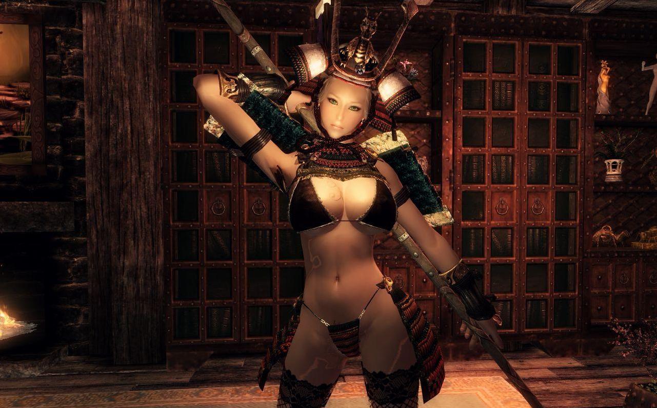 上古卷轴5：天际华丽日本武士铠甲[bodyslide]下载