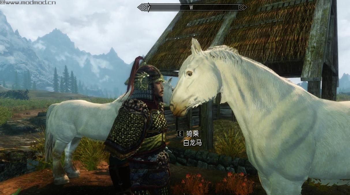 上古卷轴5：天际中国风白龙马坐骑下载