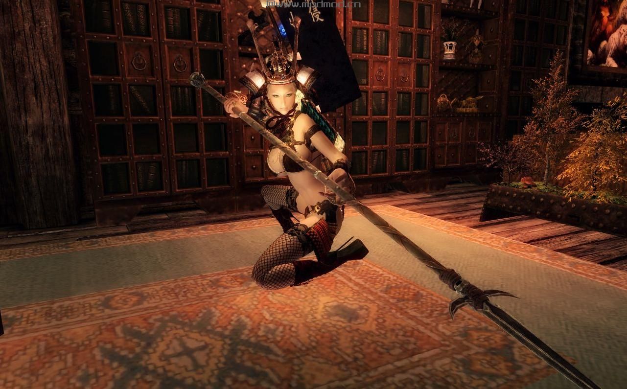 上古卷轴5：天际华丽日本武士铠甲[bodyslide]下载