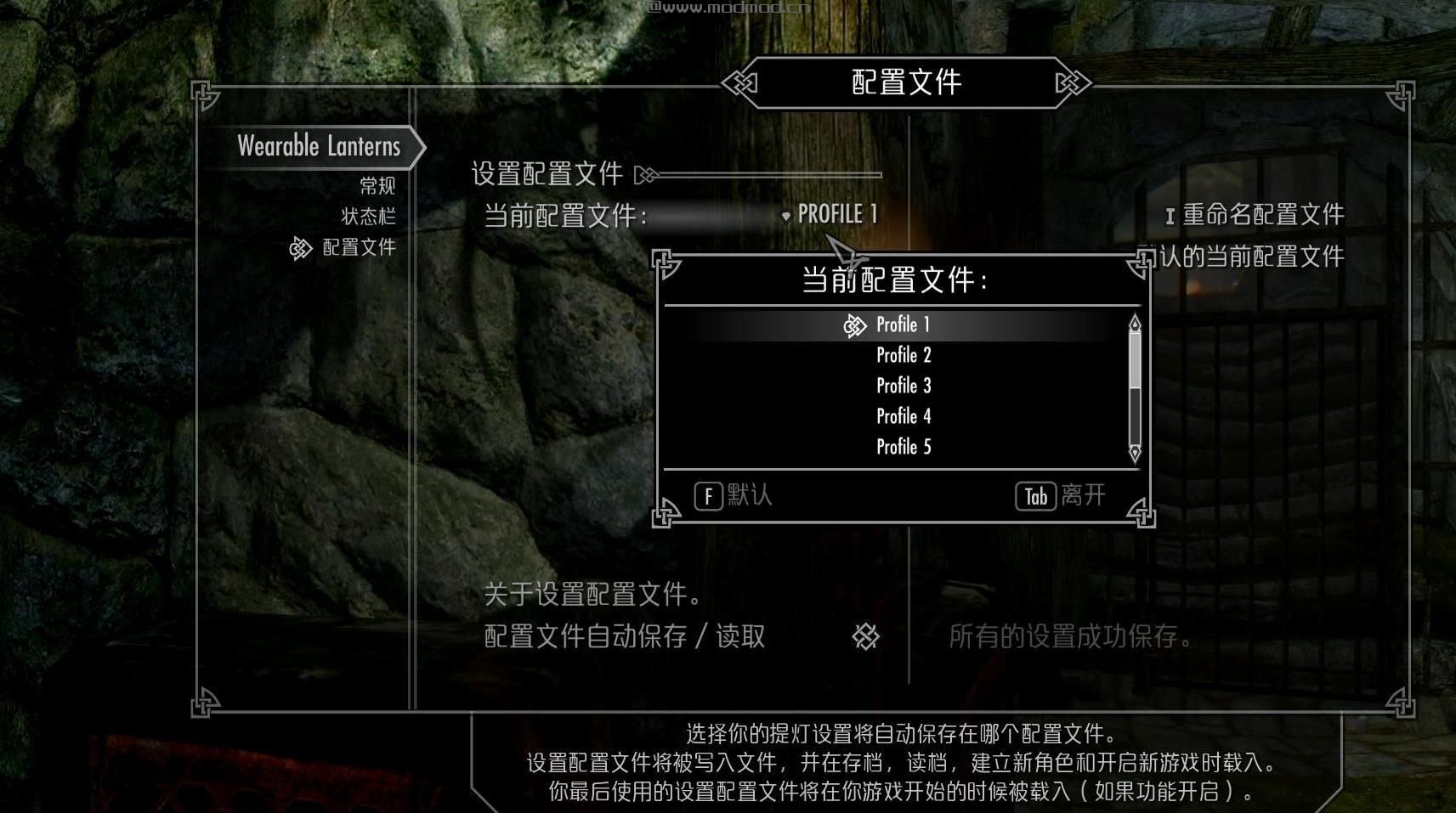 上古卷轴5：天际携带式提灯MOD下载