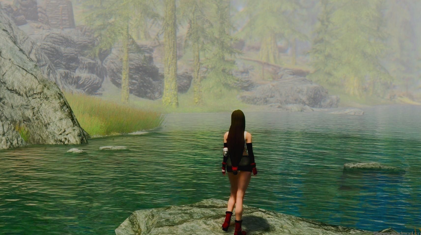 上古卷轴5：天际蒂法的FF7服装发型MOD下载