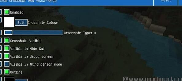 我的世界1.8.9自定义准心MOD下载