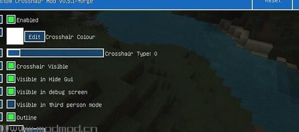 我的世界1.9.0自定义准心MOD下载
