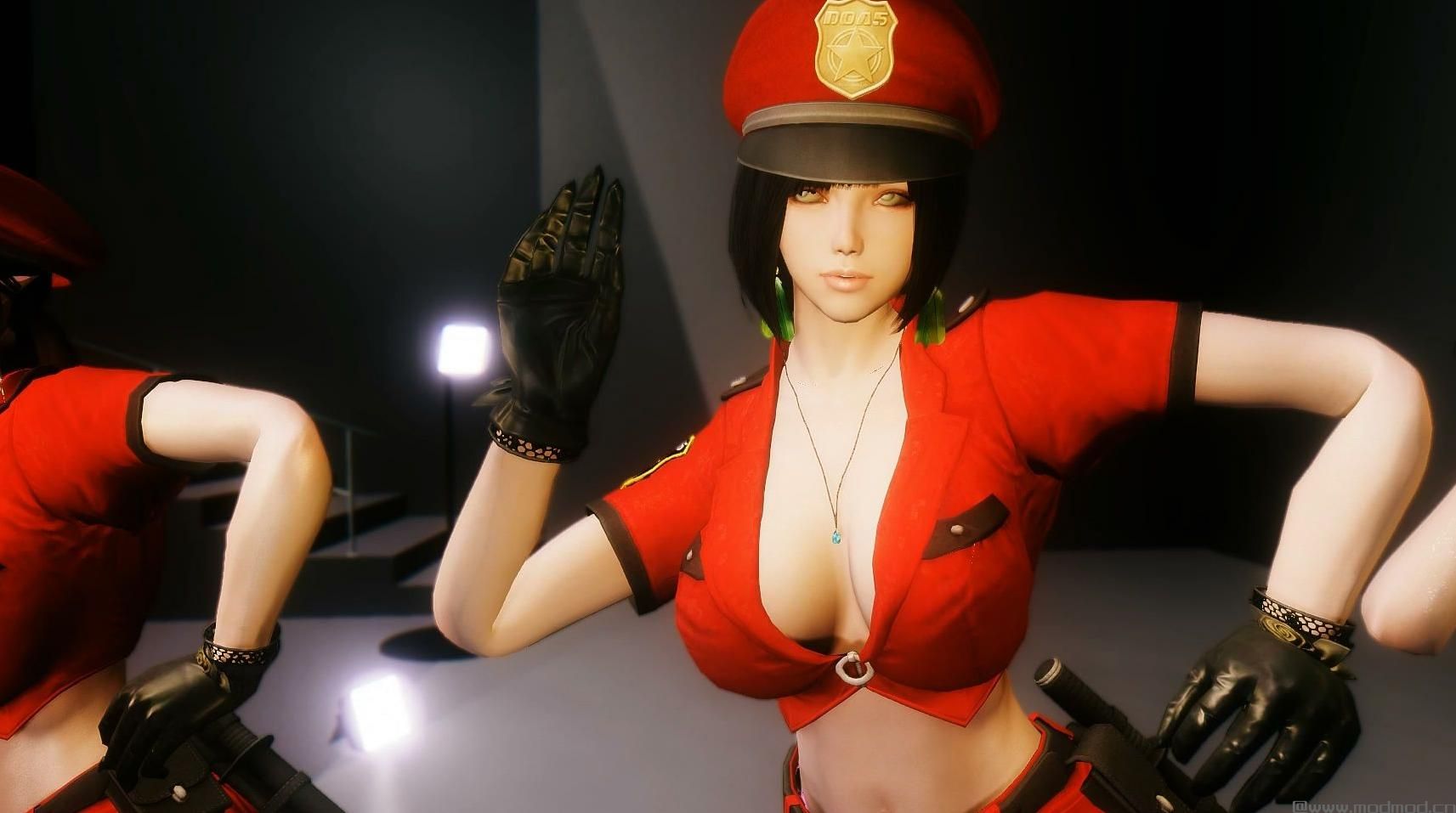 上古卷轴5：天际女警制服U身BS版带物理特效MOD下载