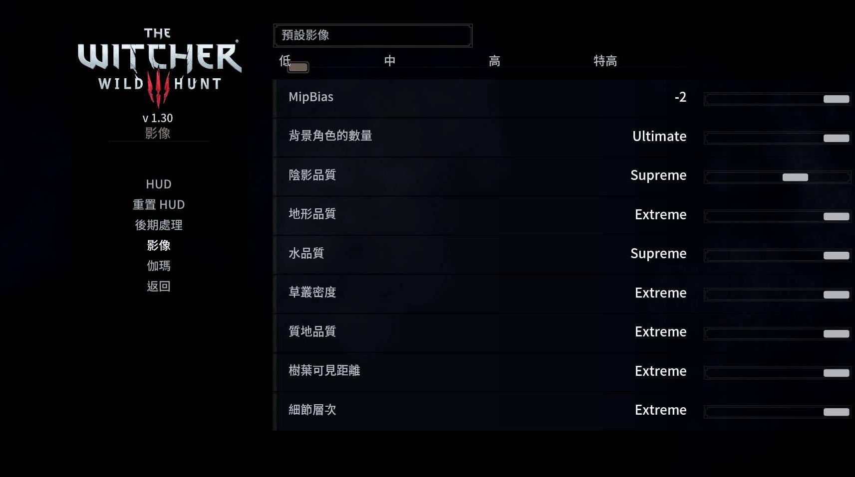 巫师3：狂猎最高极限图形选项MODv4.0下载