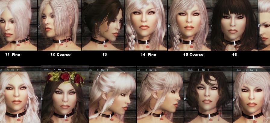 上古卷轴5：天际重制版男女精品发型包MOD下载