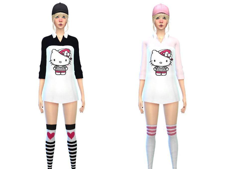 模拟人生4HelloKitty衬衣MOD下载