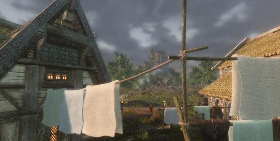 上古卷轴5：天际重制版晒衣服MOD下载