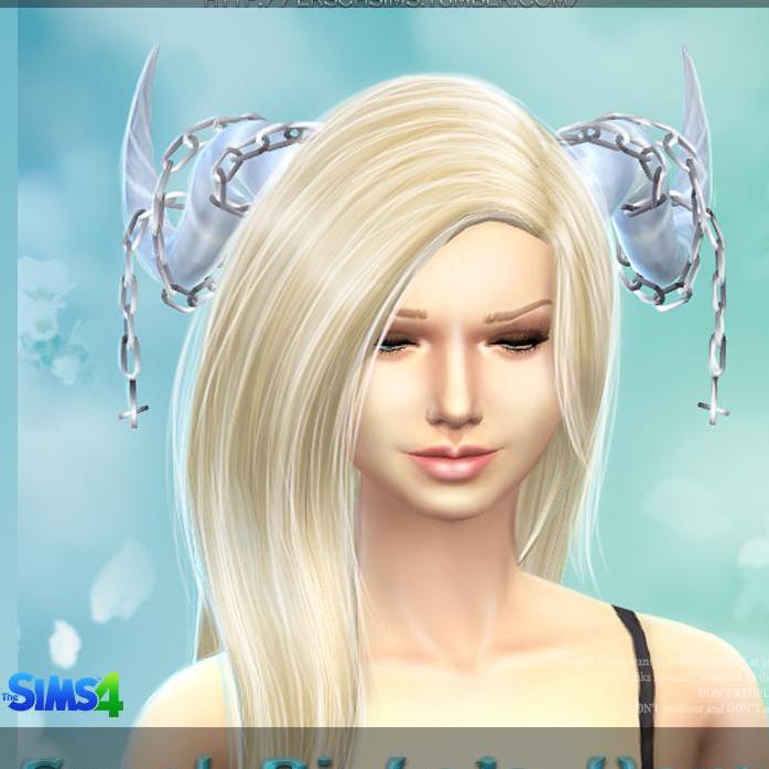 模拟人生4两款恶魔牛角头饰MOD下载