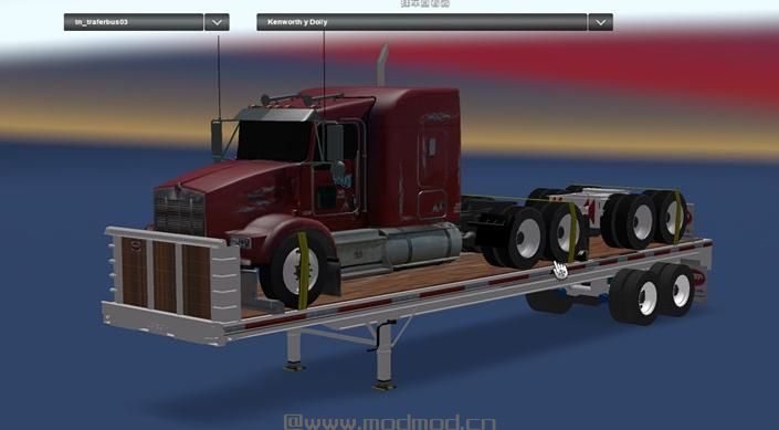 美国卡车模拟美国平板拖车包MOD下载
