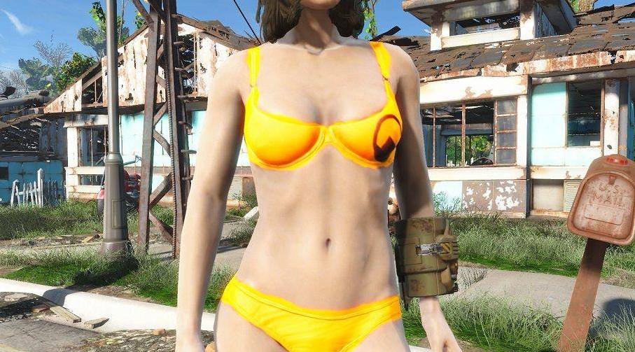 辐射4性感黄色泳装MOD下载