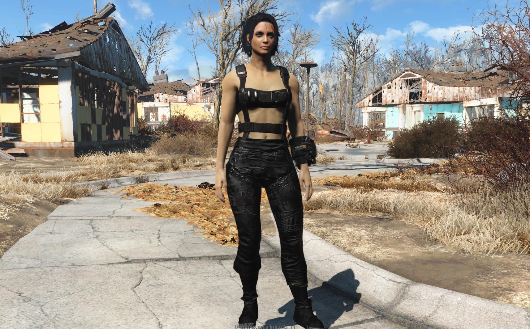 辐射4黑色吊带作战服MOD下载