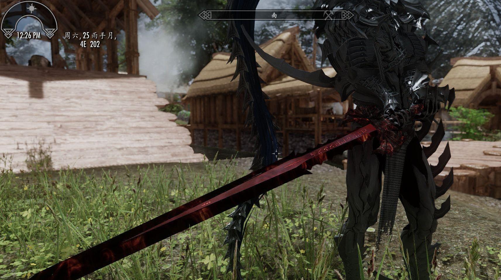 上古卷轴5：天际黑暗骑士龙炎剑MOD下载