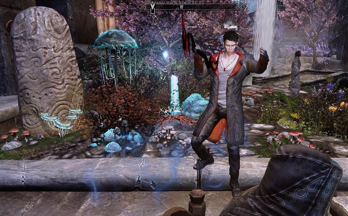 上古卷轴5：天际重制版 DMC鬼泣但丁装MOD下载+安装说明