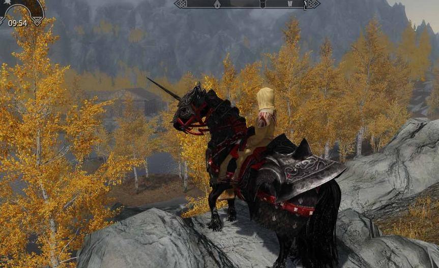 上古卷轴5：天际重置版黑色装甲独角兽MOD下载