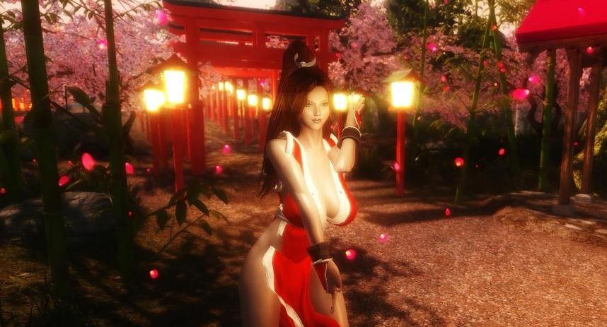 上古卷轴5 不知火舞物理化服装MOD下载+安装说明