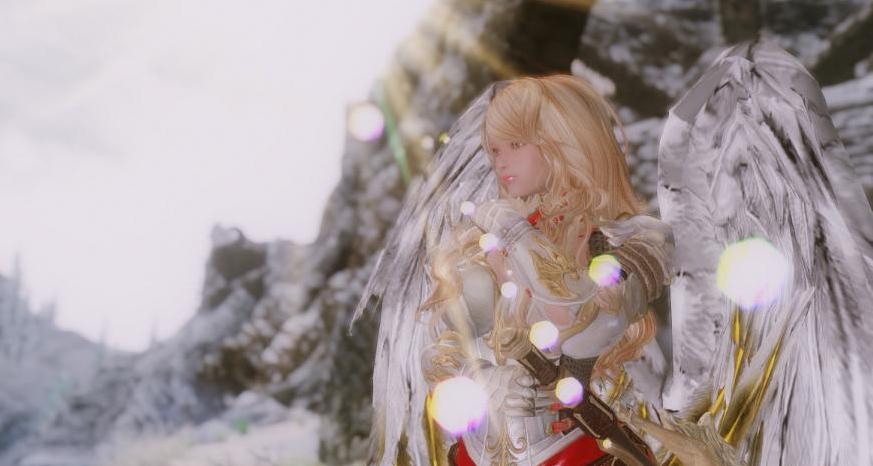 上古卷轴5：天际重置版 炽天使艾莎捏脸MOD下载+安装说明