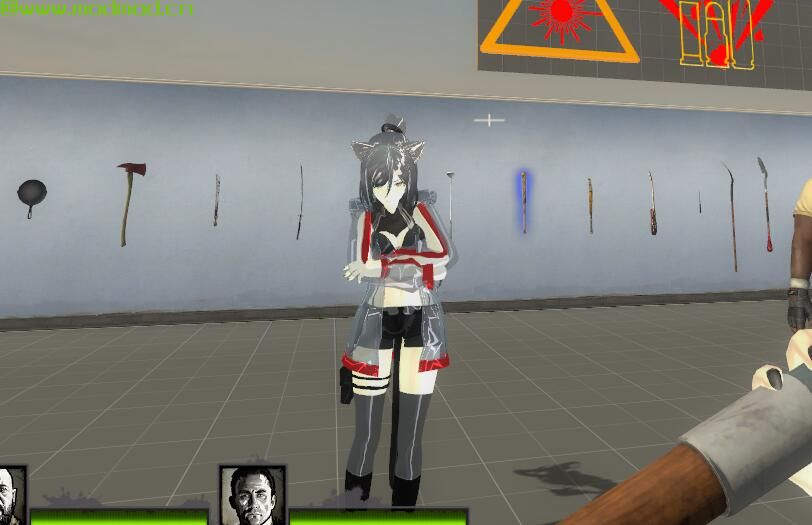 求生之路2明日方舟黑替换Rochelle人物MOD下载+安装教程！