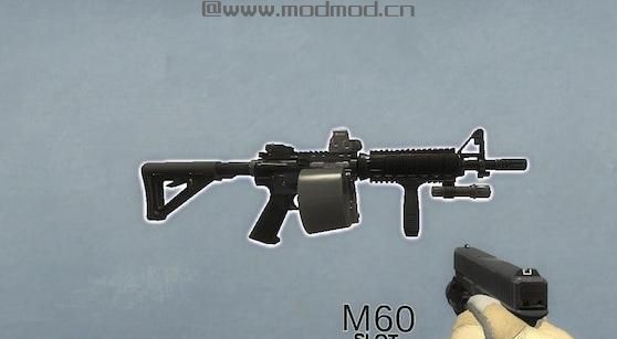 求生之路2MOD：MK 18 Mod 0配EOTech，Foregrip和Beta C-Mag（M60）下载+安装说明