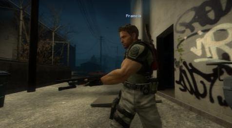 求生之路2MOD：Chris Redfield（re5）（弗朗西斯语）下载+安装说明