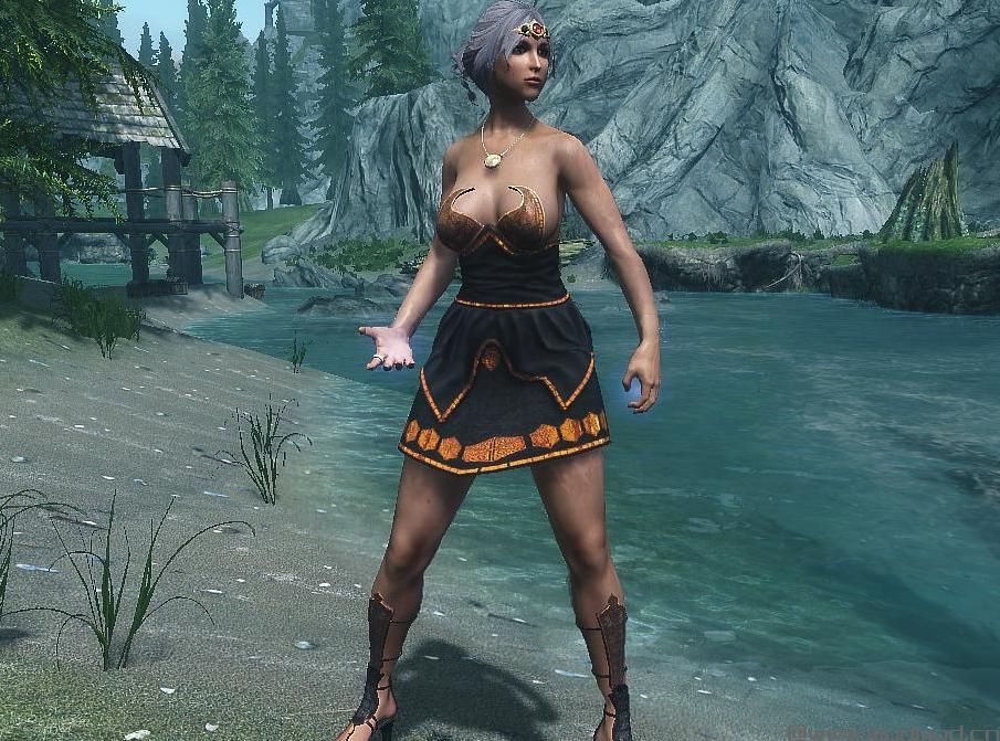 求上古卷轴5DreamgirlCBBE精灵女祭司套装Mod资源！