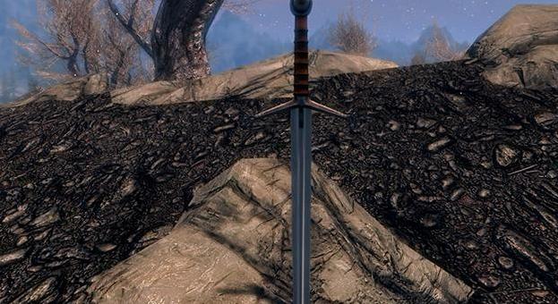 求上古卷轴5：天际重制版Malice祸心之剑双手剑Mod资源！