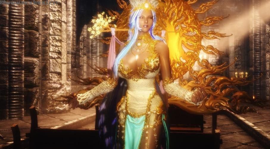 求上古卷轴5剑灵神女套装Mod资源！