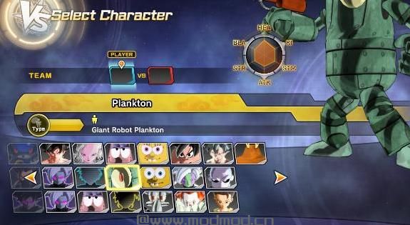 龙珠：超宇宙2Modv1.07海绵宝宝人物整合包MOD