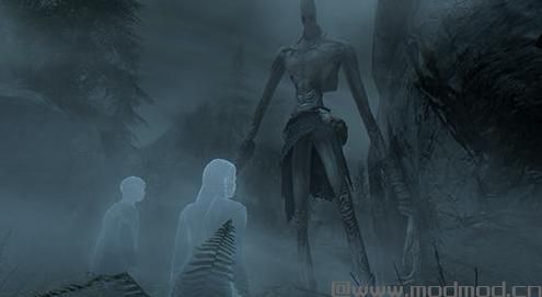 请问谁有免费使用的上古卷轴5万圣节妖瘦男SlenderMan瘦长鬼影生物Mod?
