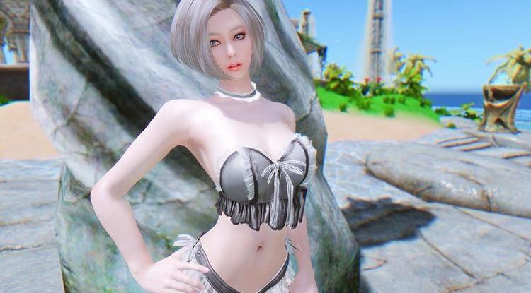 请问谁有免费使用的上古卷轴5不来方夕莉甜美花边比基尼Mod?
