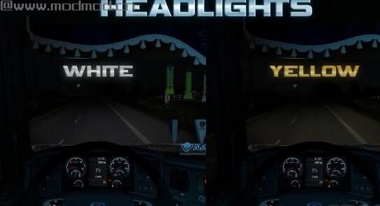 欧洲卡车模拟2:欧洲卡车模拟2v1.28增加更多与更好的灯光MOD