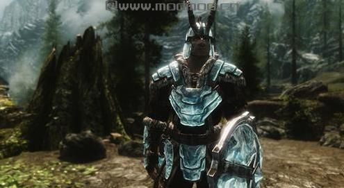 来分享上古卷轴5 Stalhrim魔冰盔甲高清材质替换MOD下载资源！