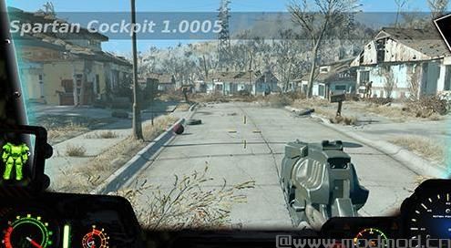 辐射4 斯巴达驾驶舱HUD界面MOD v1.0016