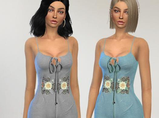 模拟人生4 v1.31Heaven女士棉布材质可爱连体睡衣MOD