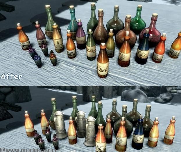 上古卷轴5：天际重制版 天际瓶子美化MOD v0.1.0