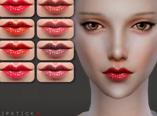 模拟人生4 v1.31Bobur35号艳丽水润光泽唇彩MOD