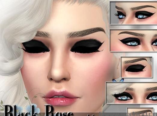 求模拟人生4 v1.31女士黑玫瑰卡通风格浓重眼线MOD网盘！