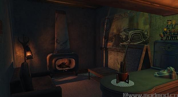 谁能给我辐射4 RedRocket火箭皮废土风房屋MODmod下载地址吗？