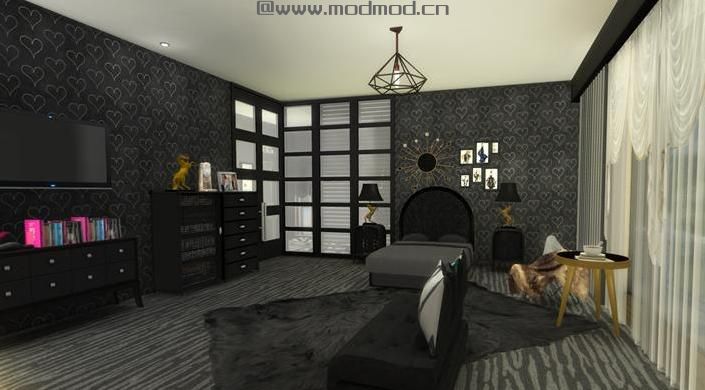 谁能给我模拟人生4 v1.37 6号现代风公馆平顶别墅MODmod下载地址吗？