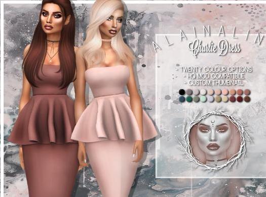 请问谁有免费使用的模拟人生4 v1.31Charlie女士束膝收腰礼服连衣裙MOD?