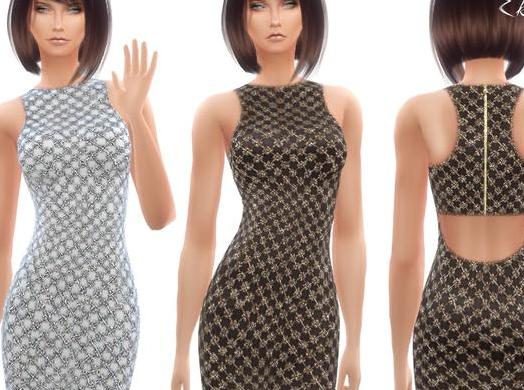 哪里有模拟人生4 v1.31女士闪亮格子无袖迷你裹臀裙MOD百度网盘地址!