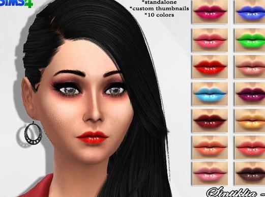 来分享模拟人生4 Sintiklia08女士亮光水润多色唇彩MOD下载资源！