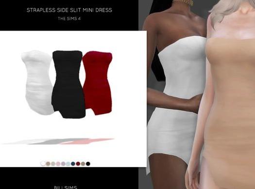 求哪里可以下载模拟人生4 v1.31女士侧缝抹胸夜店派对迷你裙MOD？