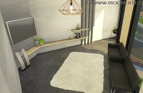 模拟人生4 v1.31后现代方形设计感实用小别墅MOD