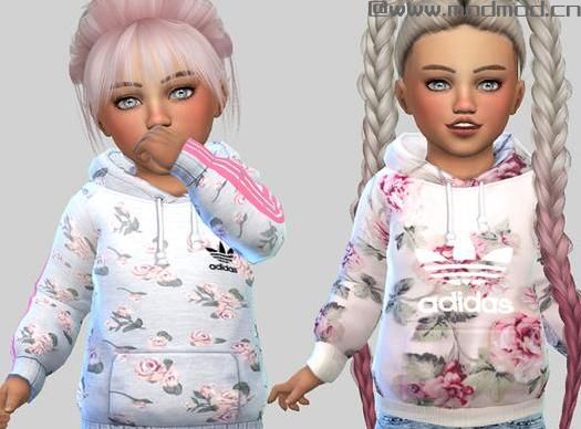 请问谁有免费下载的模拟人生4 v1.33童装运动花纹连帽卫衣MOD?